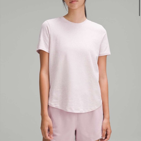 lululemon athletica Tops - Lululemon Love Crewneck T-Shirt 20 Heathered Meadowsweet Pink